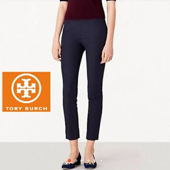 Tory Burch Maude Navy Leggings Size 2 - Picture 1 of 8